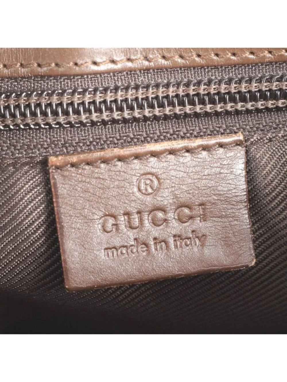 Gucci GG Canvas Leather Shoulder Bag Crossbody Messenger Brown
